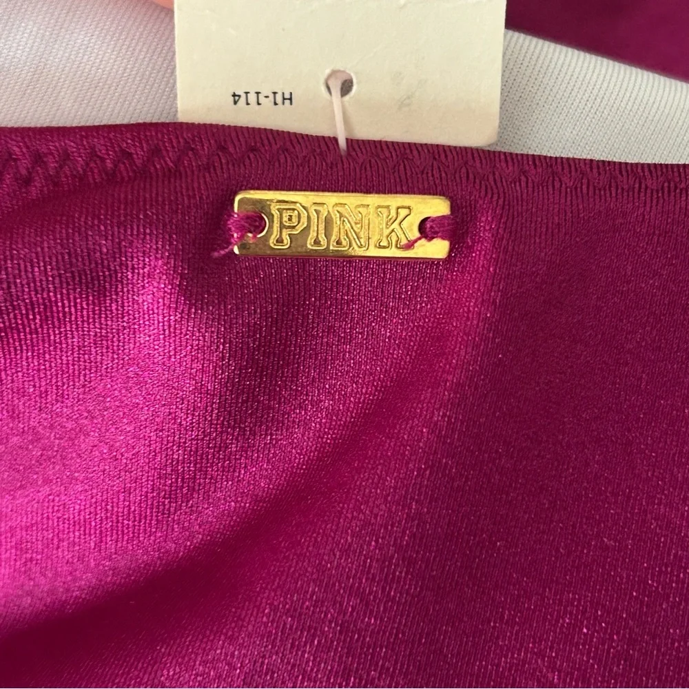 NEW PINK Victoria’s Secret Purple Deep Plunge V-neck One Piece Bathing Suit Swim